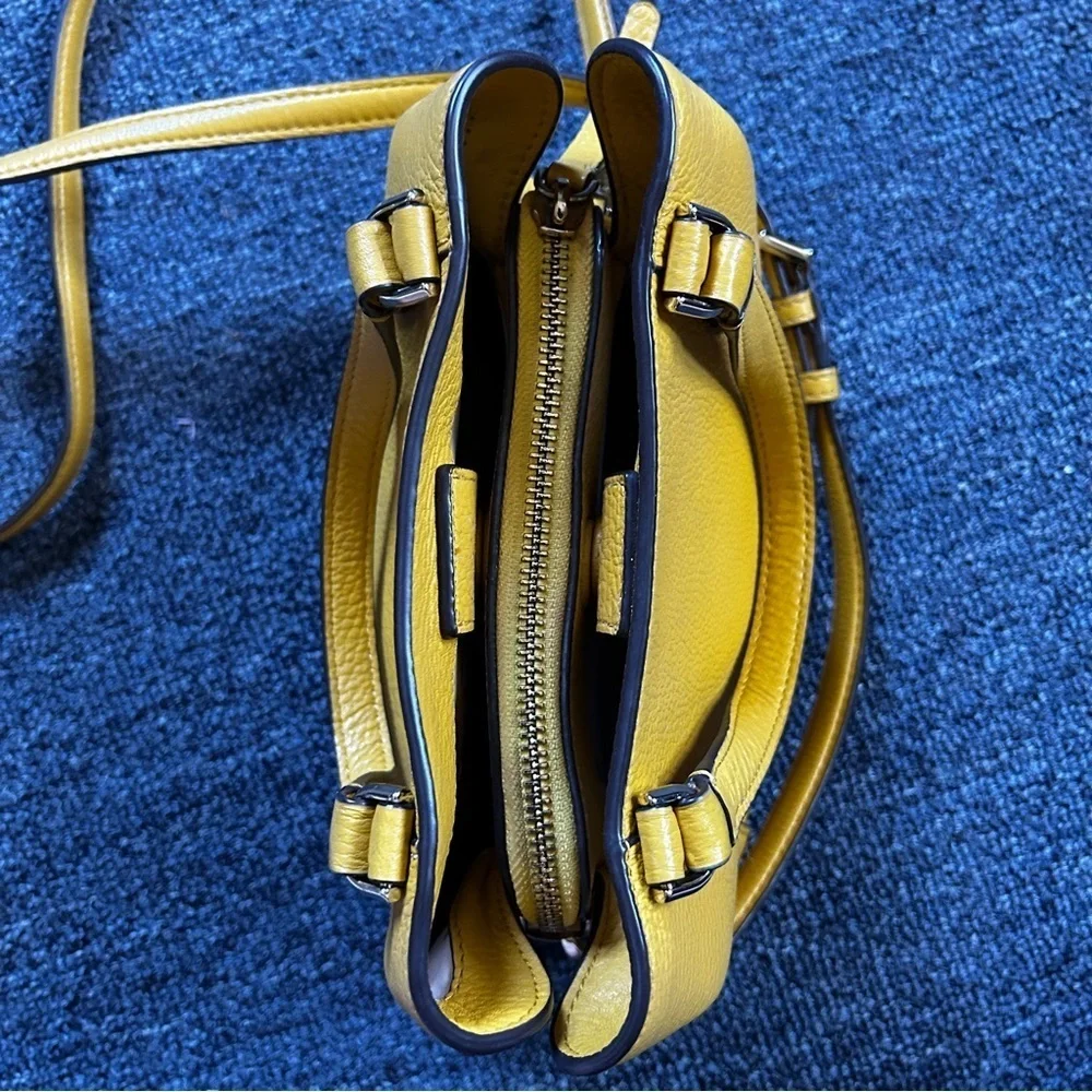 Kate Spade Womens Canary Yellow Jackson Three Compartment Satchel Handbag Small